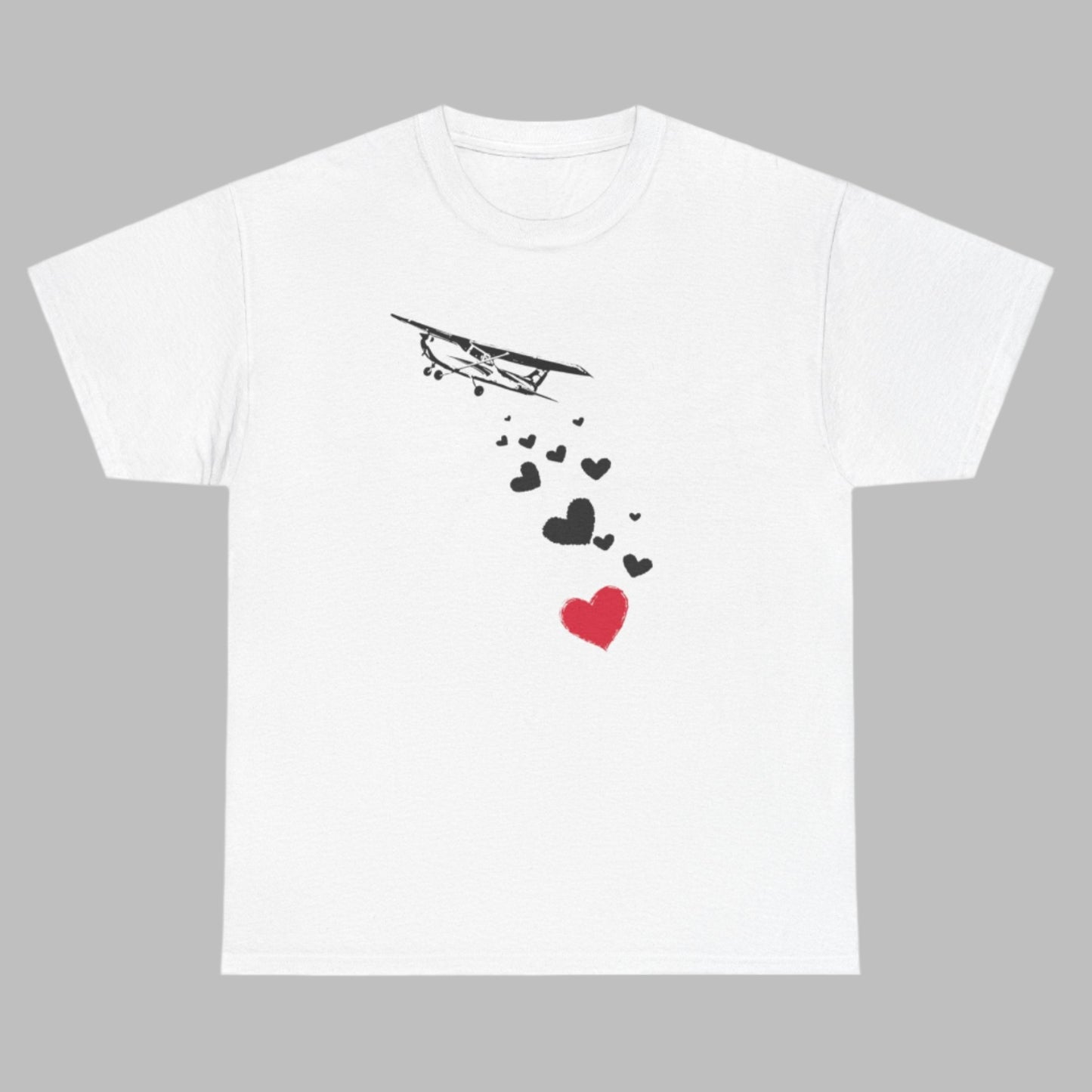 Cotton Tee Banksy-inspired Airplane Love