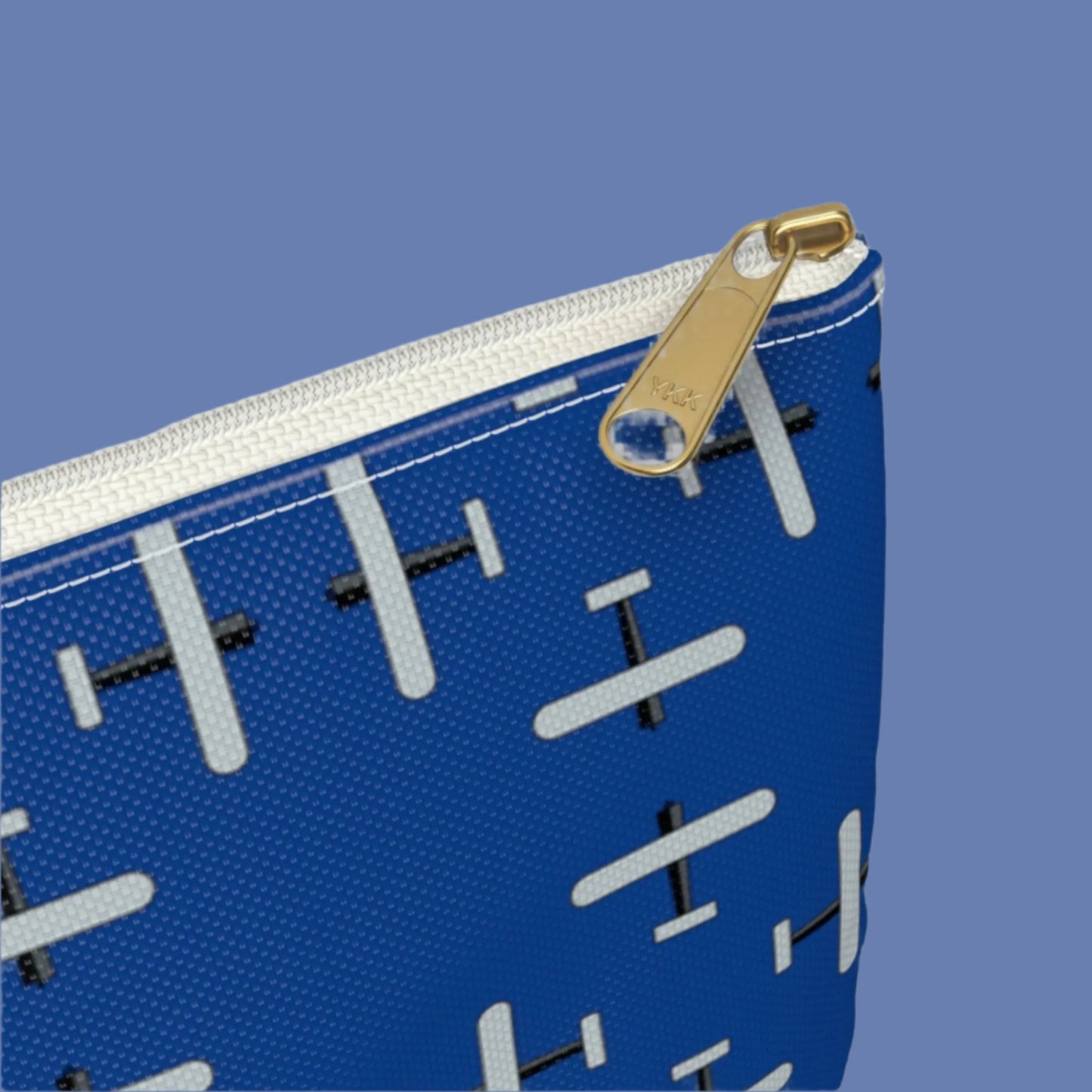 accessory bag with airplane graphic