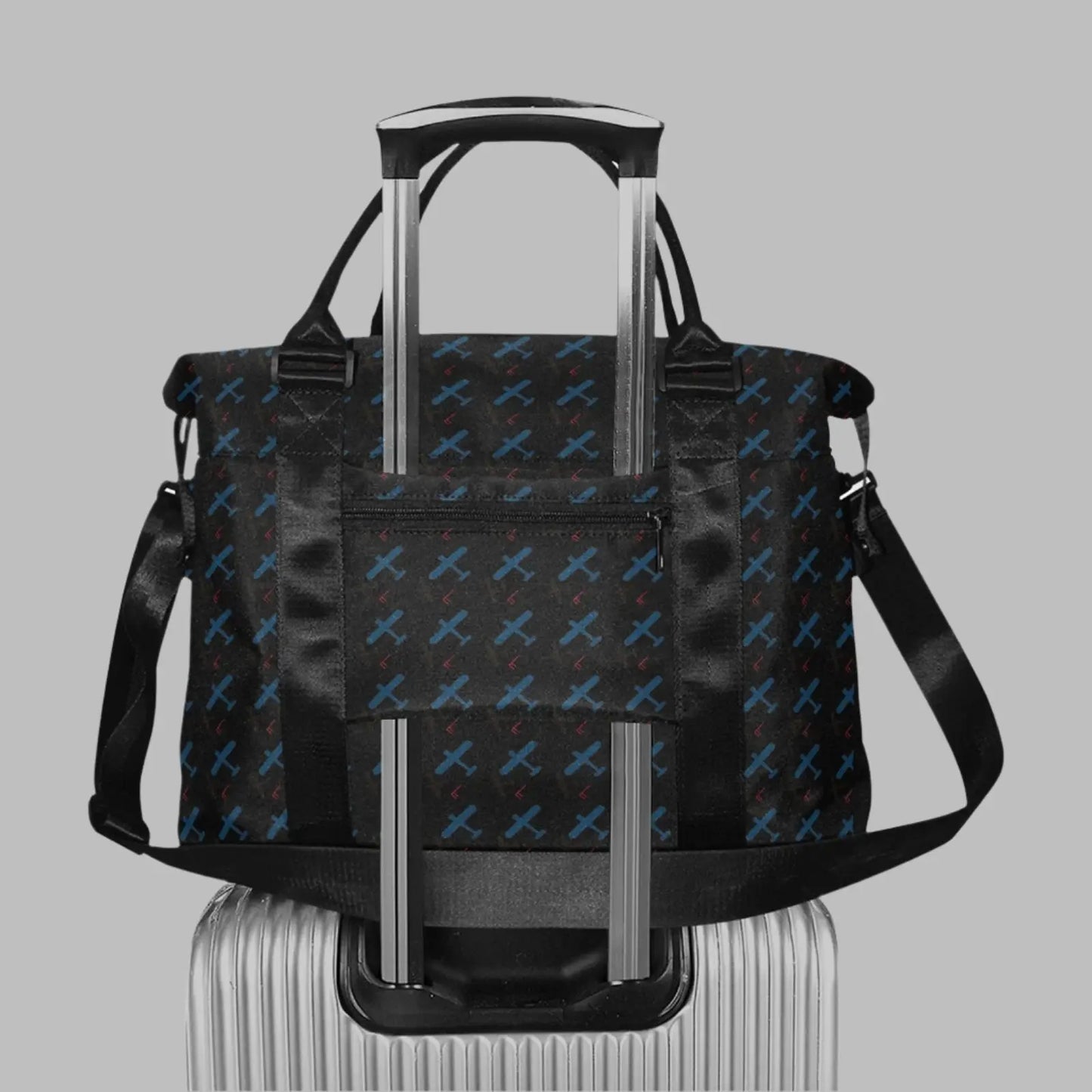 carryon bag with airplane pattern