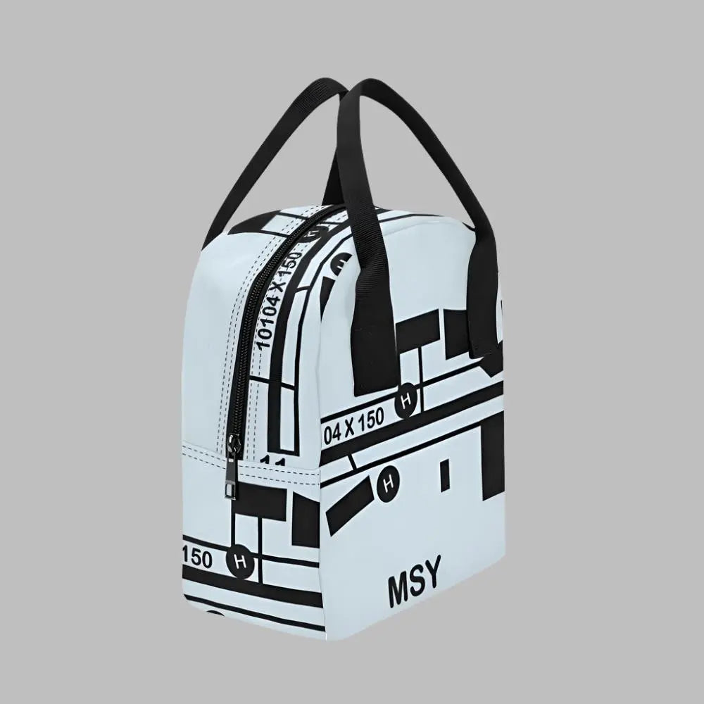 New Orleans MSY Airport Map Zipper Lunch Bag