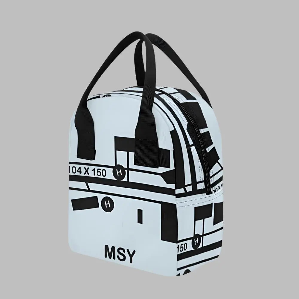 New Orleans MSY Airport Map Zipper Lunch Bag
