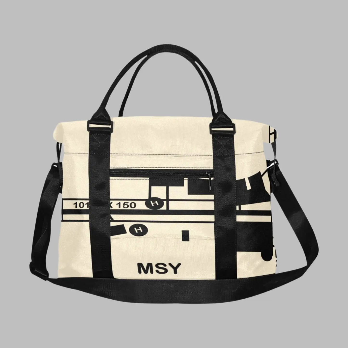New Orleans MSY Airport Map Overnight Bag