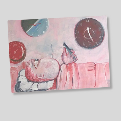 Night Before Checkride - Aviation Anxiety Art Notecard - Single or set