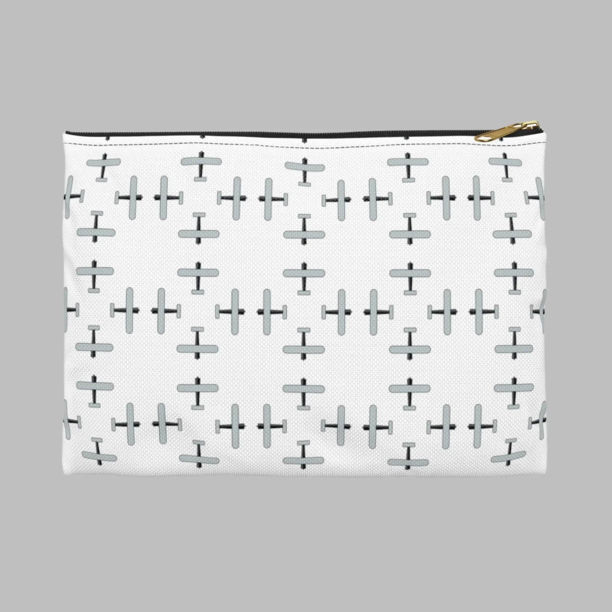 White AOA Makeup Bag