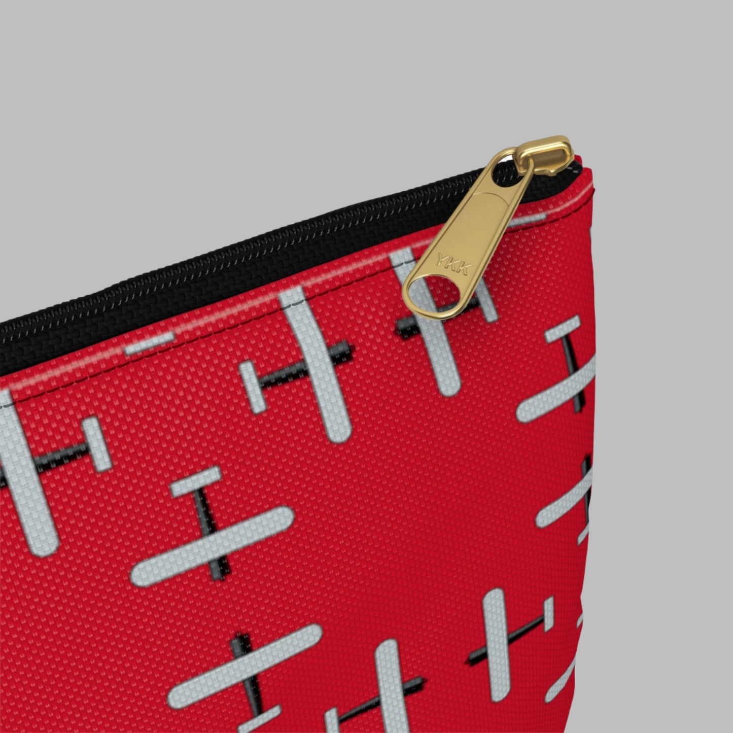 AOA Zippered Makeup Bag - Red