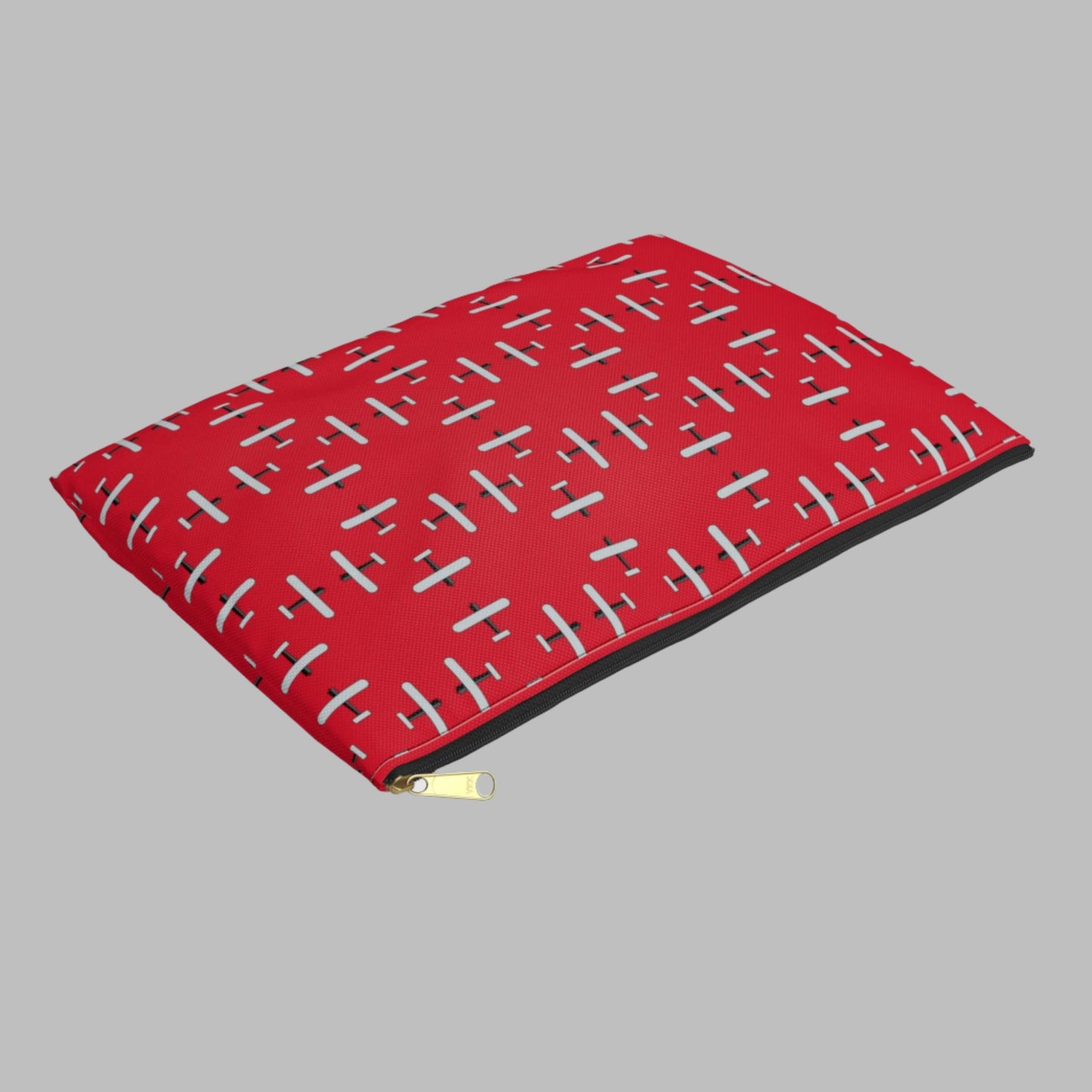 AOA Zippered Makeup Bag - Red