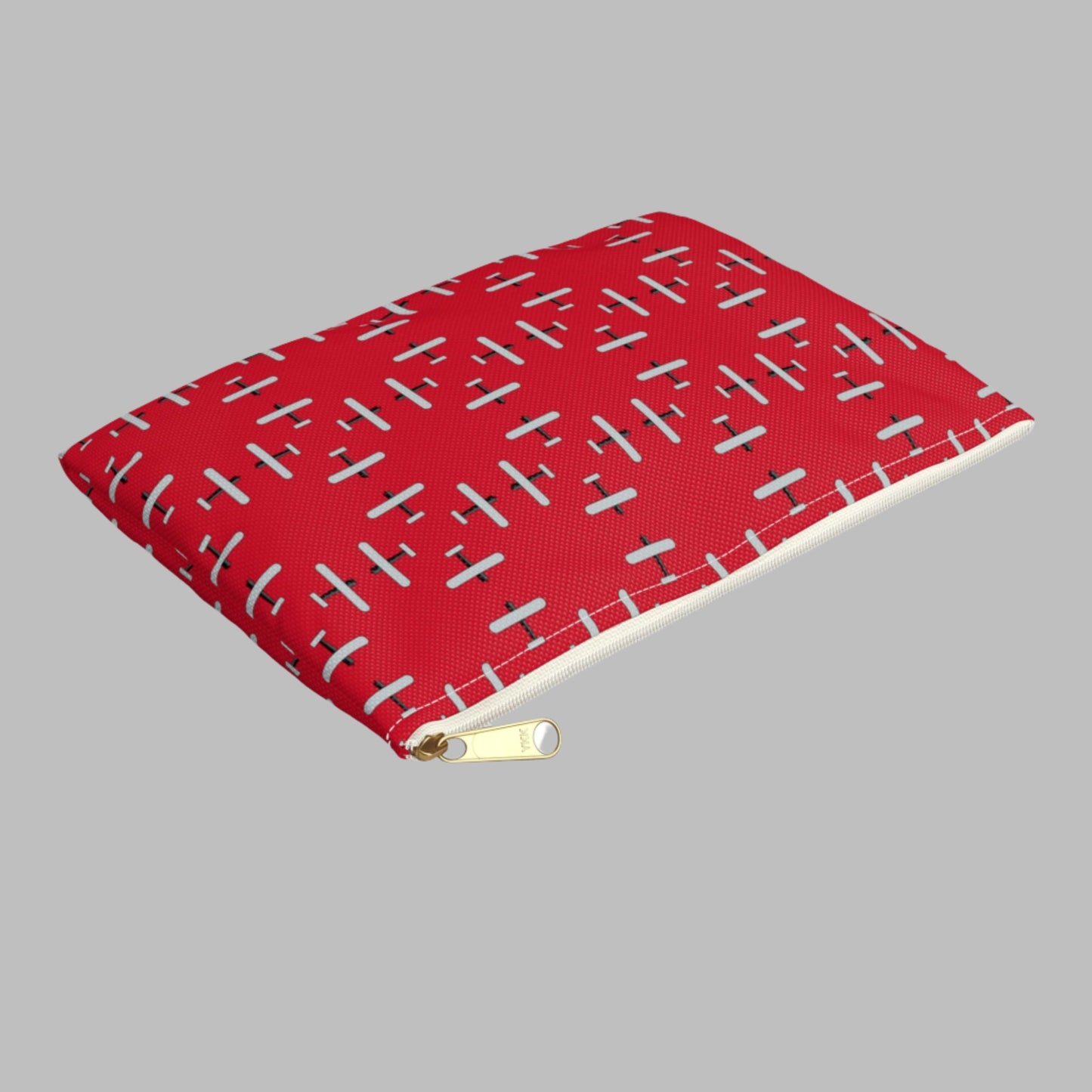 AOA Zippered Makeup Bag - Red