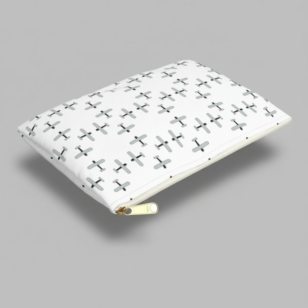 White AOA Makeup Bag