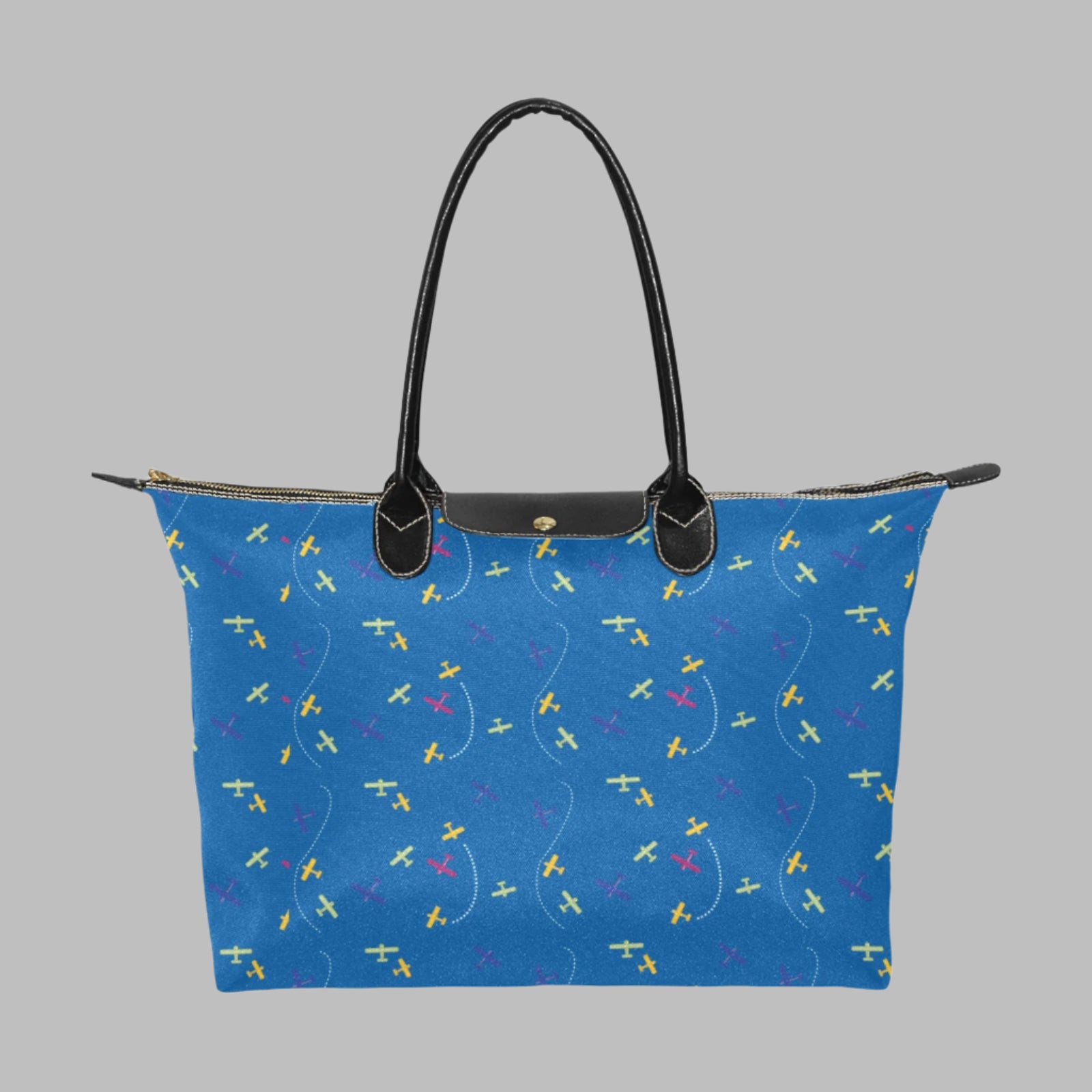 Embry Riddle blue airplane handbag