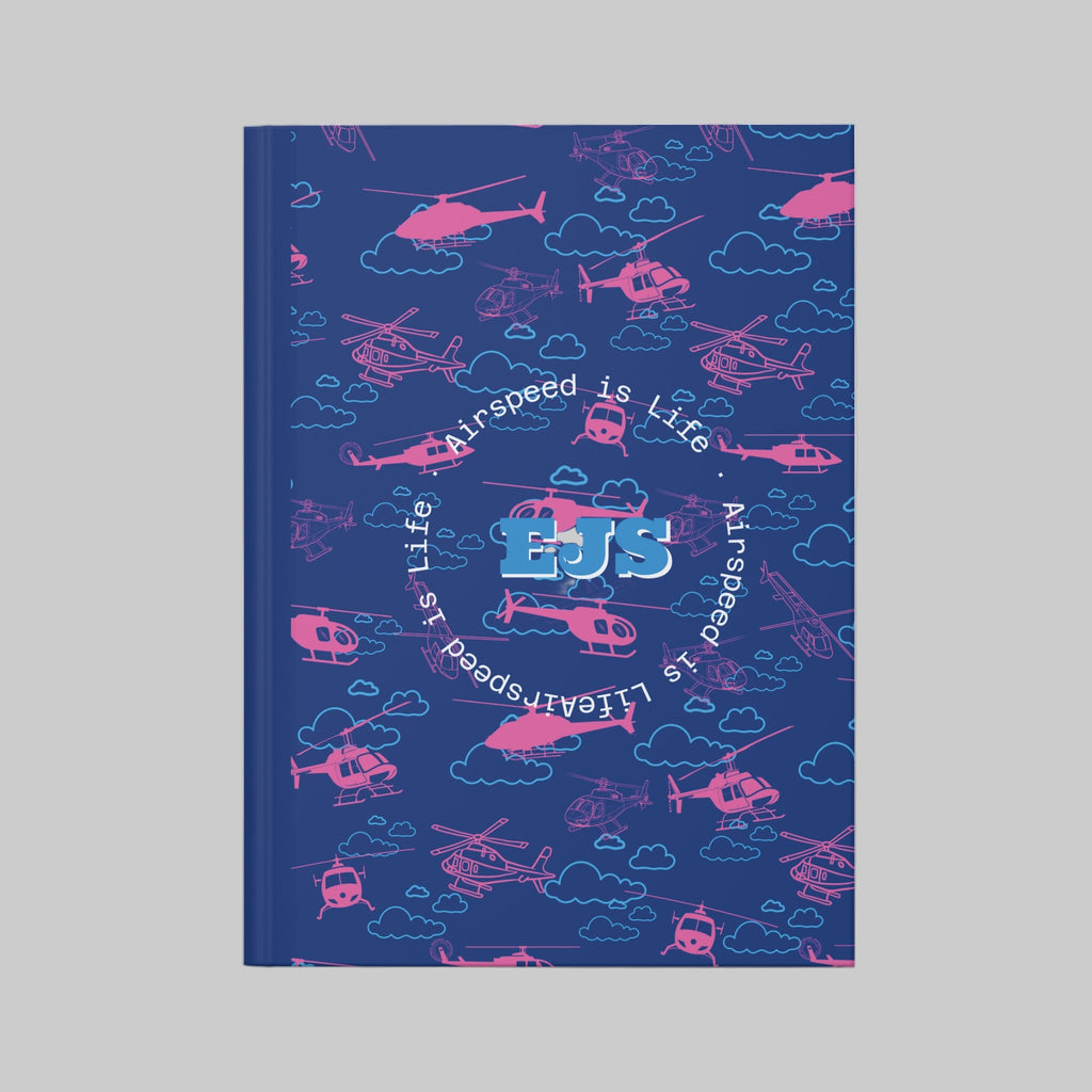 Personalized Notebook with helicopter pattern 