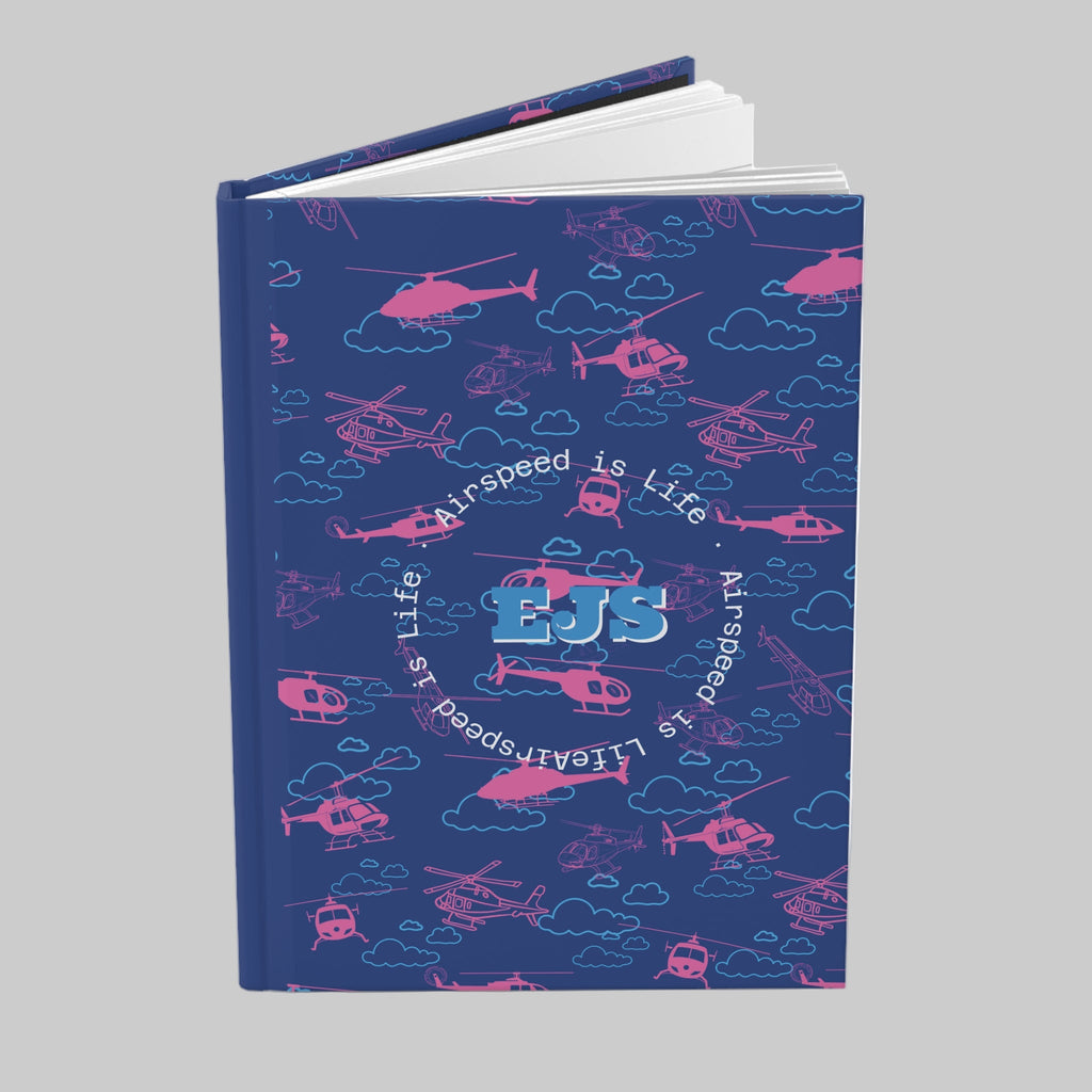 Personalized Notebook with helicopter pattern 