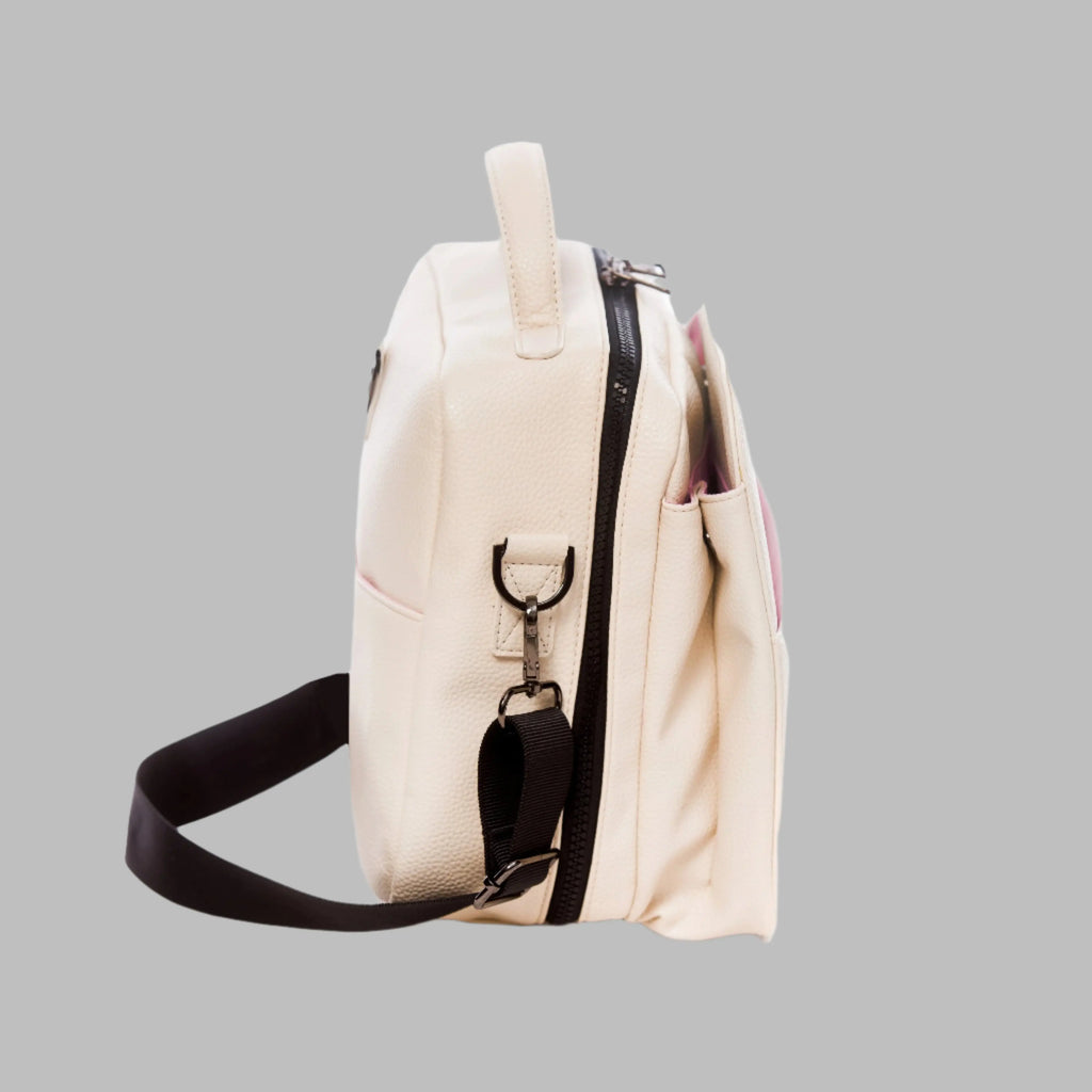 side view of women's flight bag