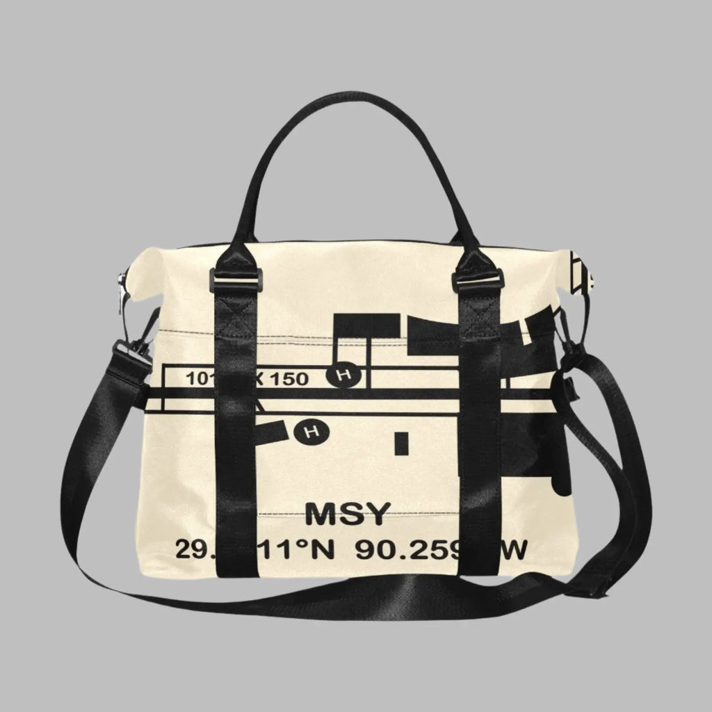 New Orleans MSY Airport Map Overnight Bag