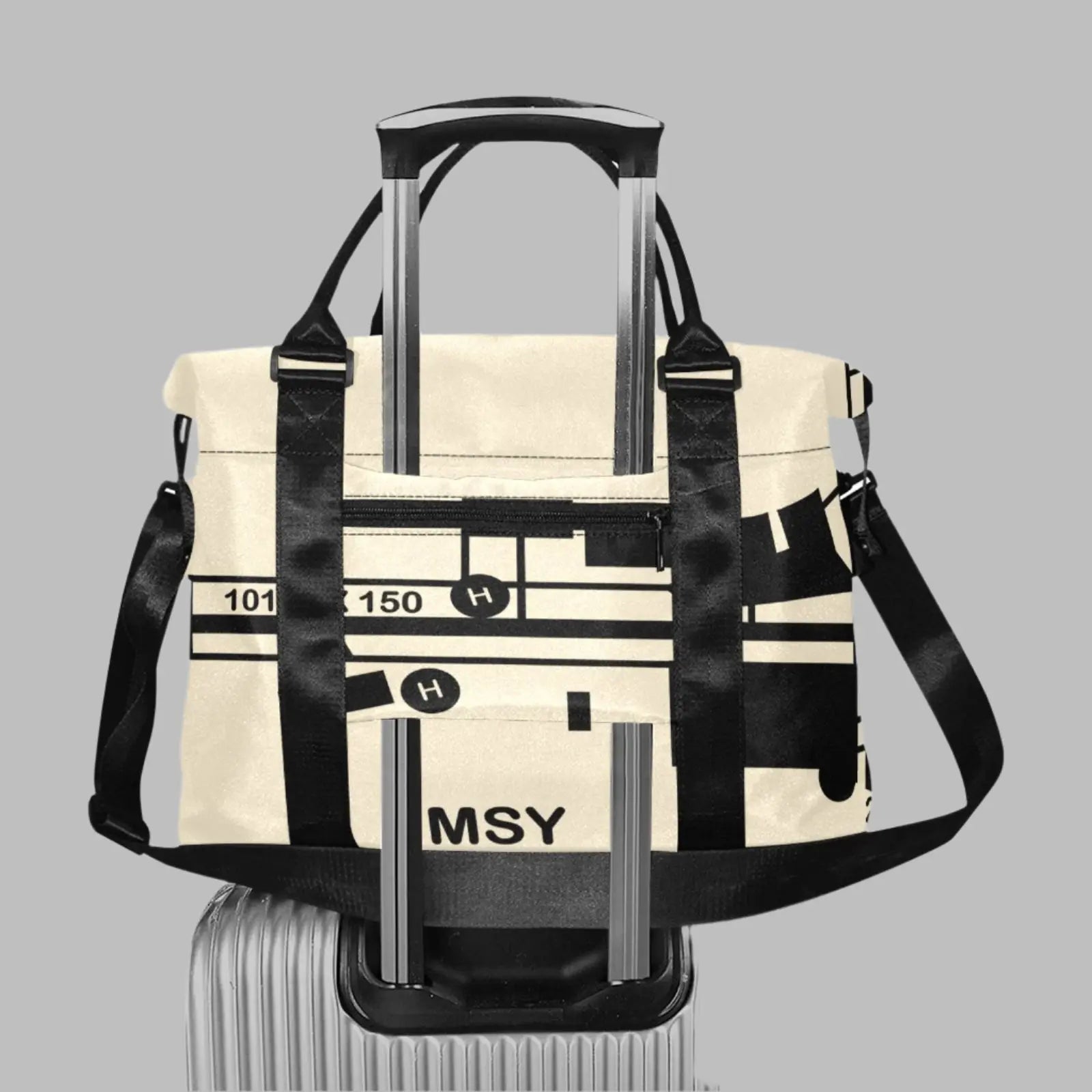 New Orleans MSY Airport Map Overnight Bag