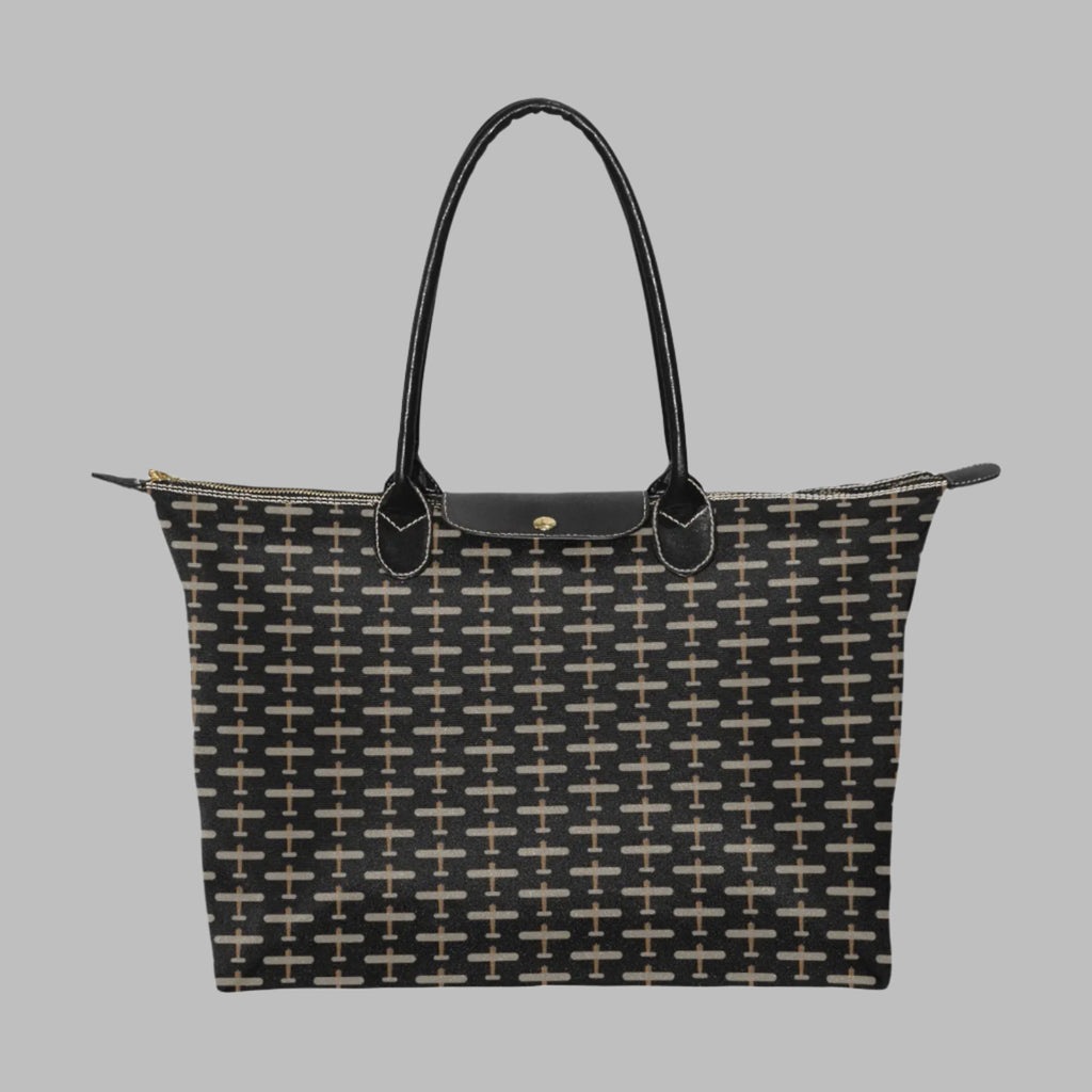 Airplane Handbag with Rolled Straps
