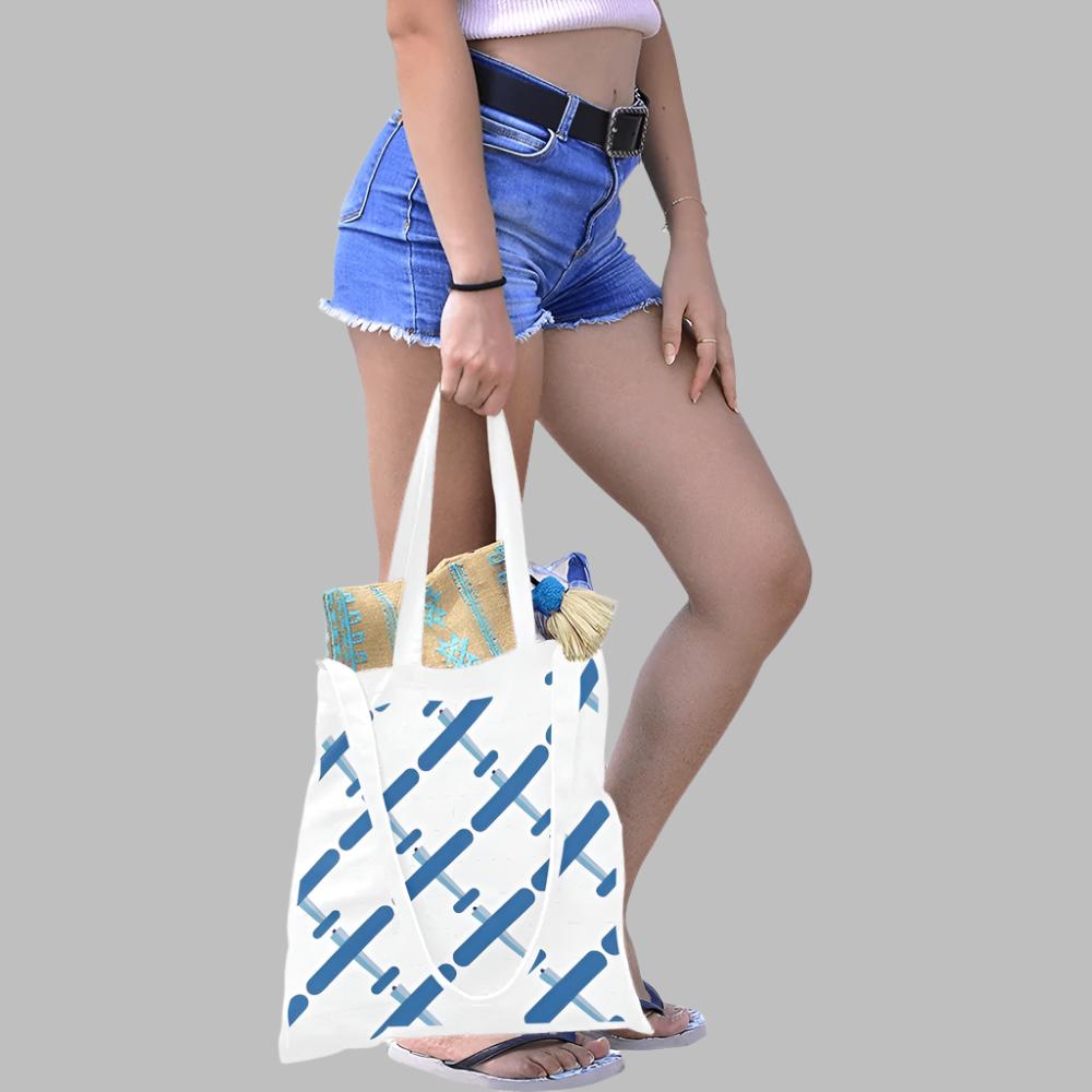 Blue Plane Canvas Tote Bag