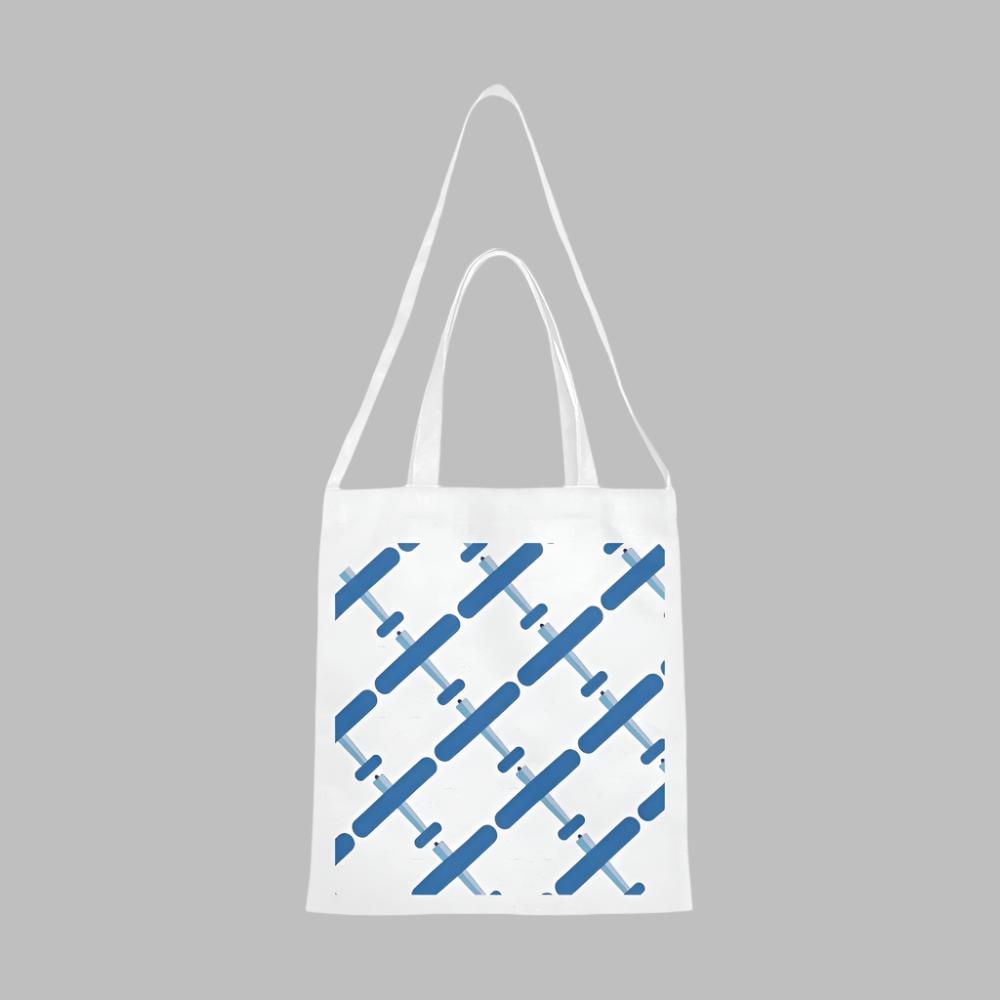 Blue Plane Canvas Tote Bag